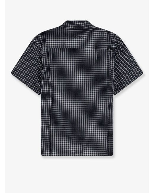 DUNST Blue Cotton Blend Shirt With Check Pattern for men