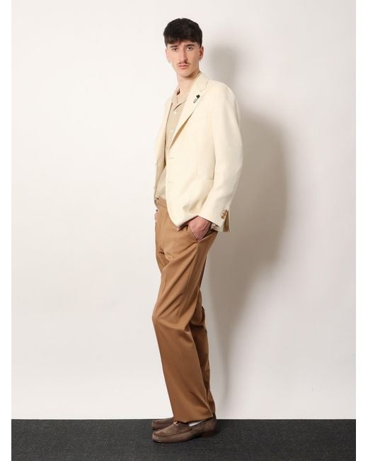 Lardini Natural Palu Pure Virgin Wool Trousers for men