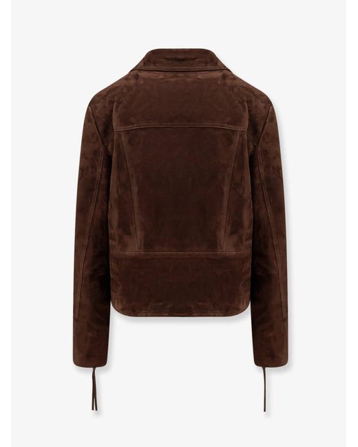 Tom Ford Brown Suede Biker Jacket