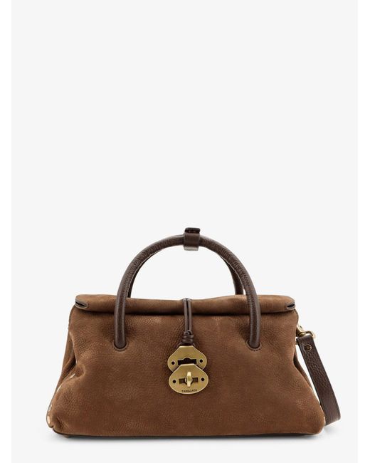 Zanellato Brown Dotta Nubuck Crossbody Bag