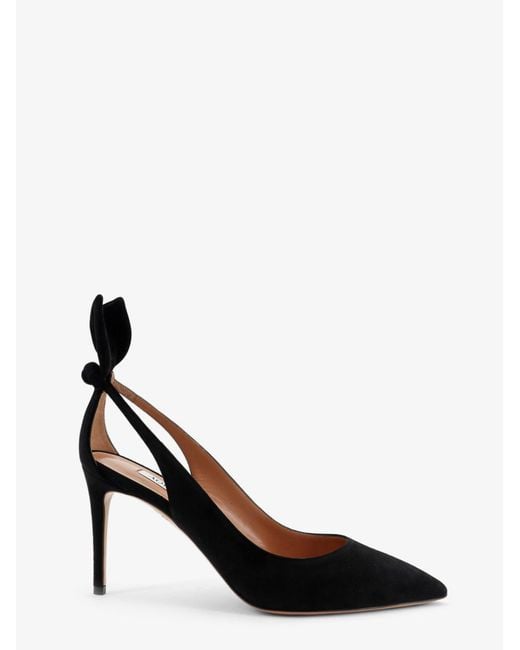 Aquazzura Black Deneuve Suede Pumps