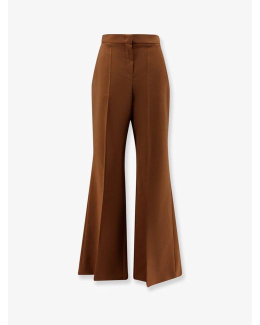 Wool And Mohair Trousers-Donna di Fendi in Brown