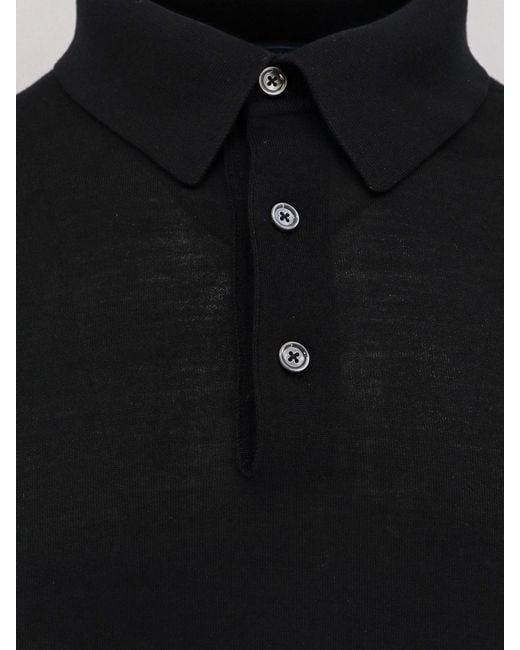 Kiton Blue Cotton Polo Shirt for men
