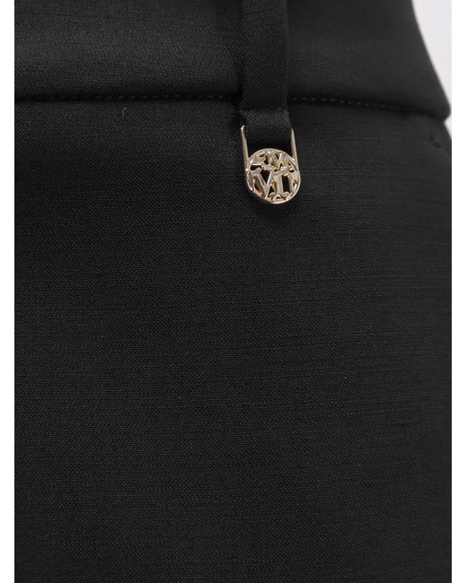Max Mara Black Mxmgiglio Virgin Wool Trousers
