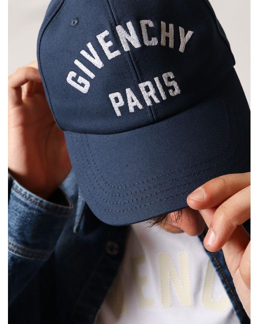 Cotton Baseball Hat-Uomo di Givenchy in Blue da Uomo