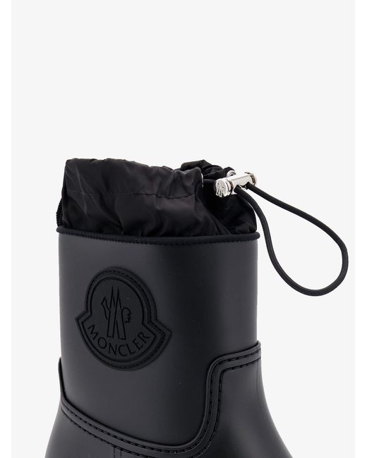 Moncler Black Kickstream Pvc Rain Boots