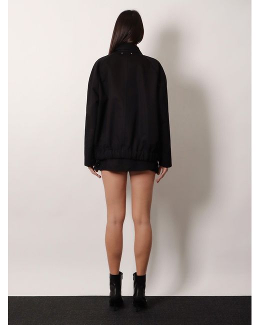 Golden Goose Deluxe Brand Black Denim Jacket With Floral Details