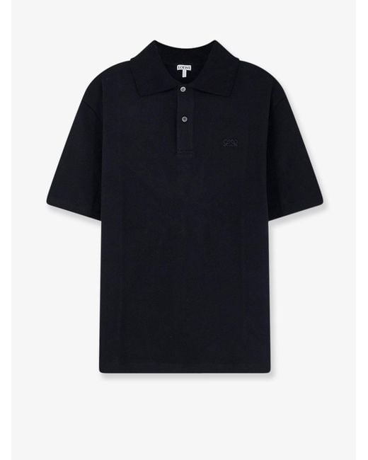 Loewe Black Cotton Polo Shirt for men