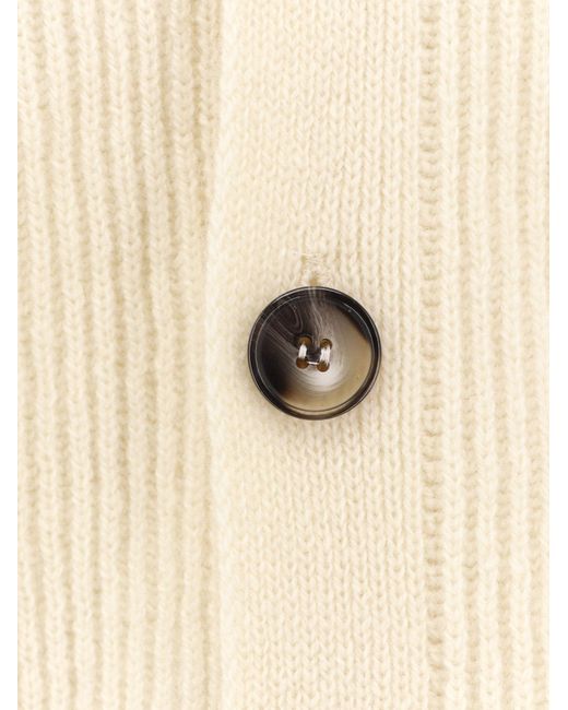 Amaranto Natural Wool And Cashmere Cardigan for men