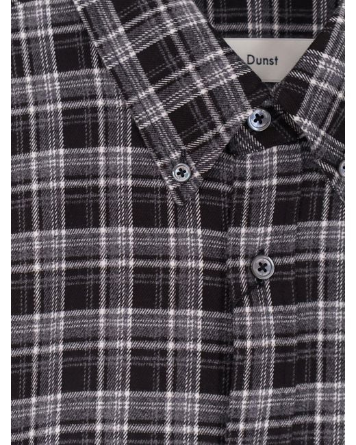 DUNST Gray Check Flannel Shirt