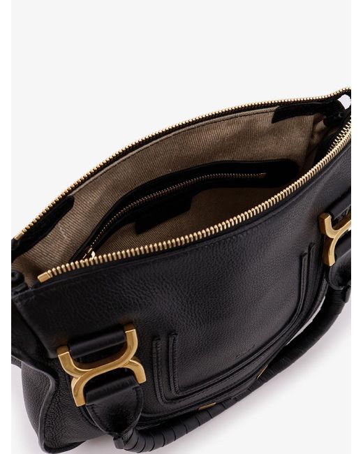 Chloé Black Marcie Small Leather Shoulder Bag
