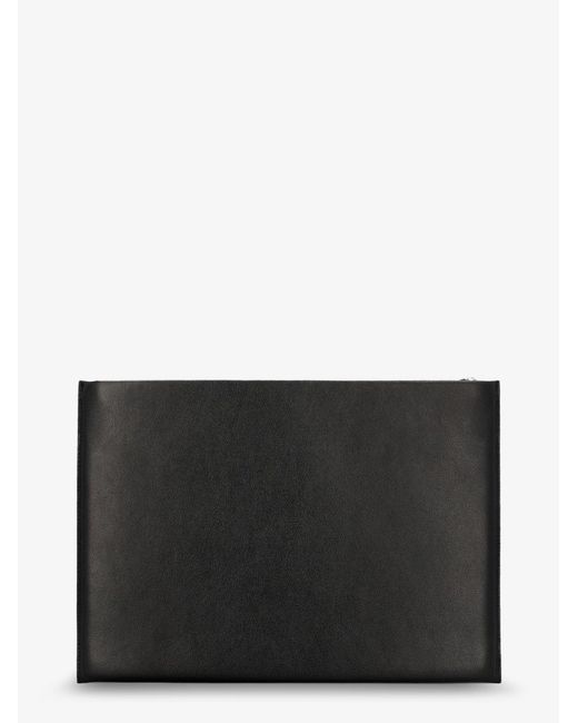 Givenchy Black Leather Clutch Bag With Lettering Logo On The Front for men