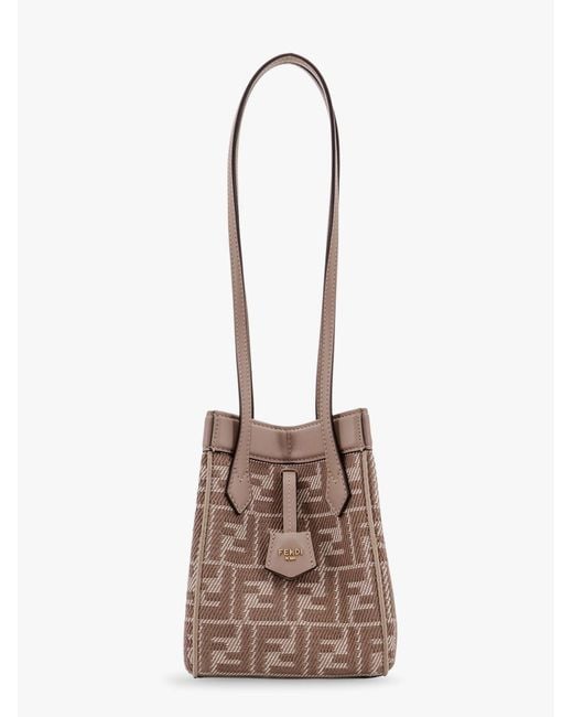 【送料込】FENDI レザー&デニム FF ジャガード折り紙ミニバッグ フェンディ レザー＆デニム調 FFジャカード オリガミ ミニバッグ