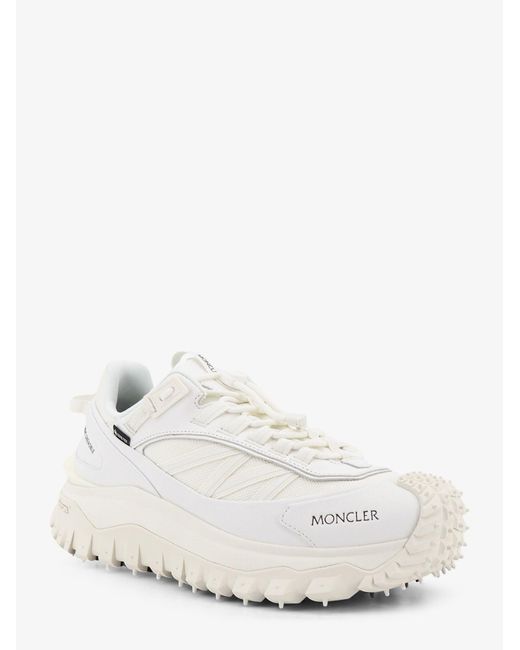Moncler White Trailgrip Gtx Nylon And Leather Sneakers With Goretex Inserts for men