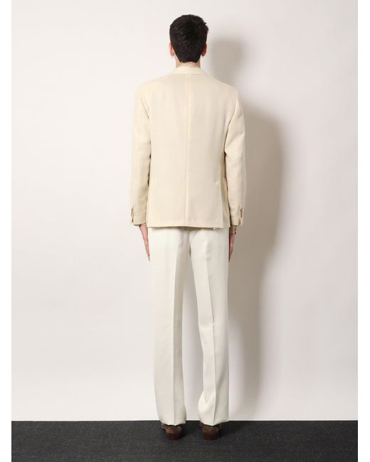 Lardini Natural Roma Pure Virgin Wool And Linen Blazer for men