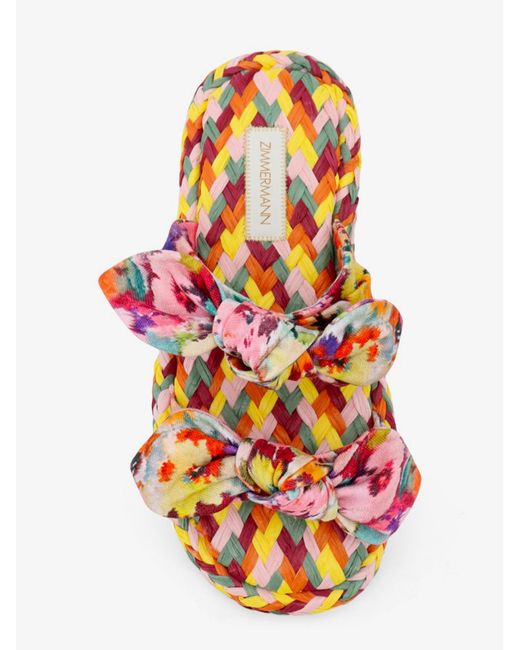 Zimmermann Multicolored Raffia Carousel Sandals