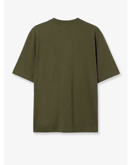 Gucci Green Cotton T-Shirt With Embroidery On The Front for men