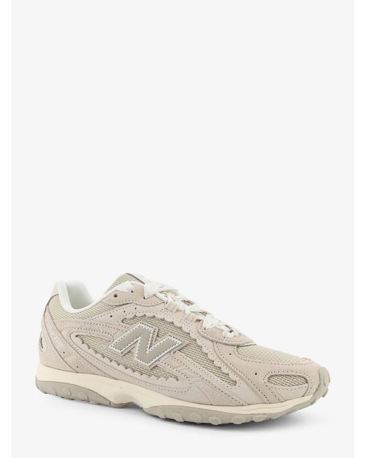 New Balance White Suede And Mesh Sneakers With Side Logo for men