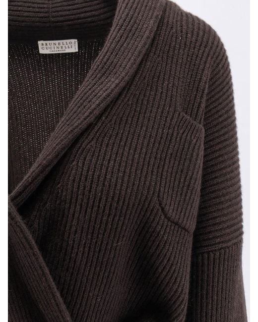 Brunello Cucinelli Black Cashmere Cardigan