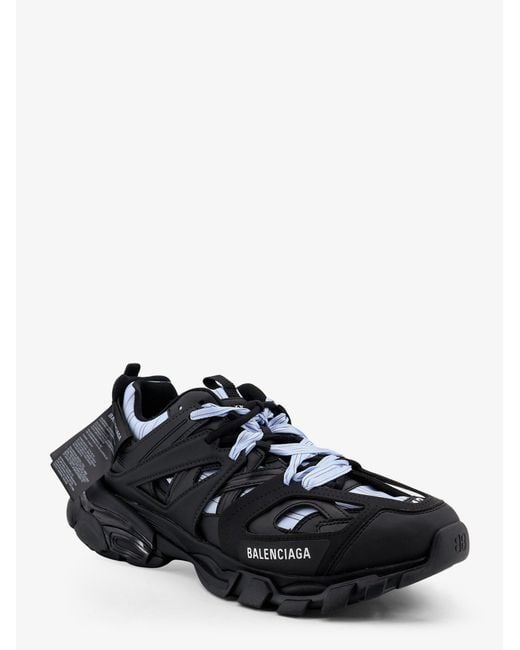 Balenciaga Black Track Shirt Polyurethane Sneakers With Side Logo for men