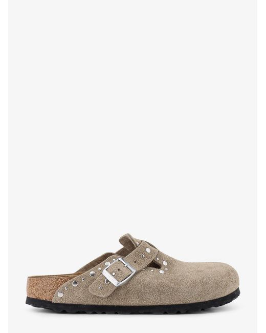 Birkenstock Natural Rivet Suede Sandals