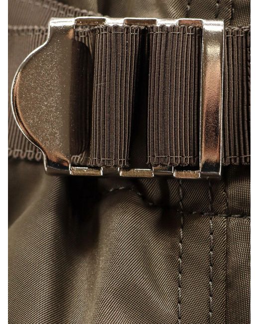 Sacai Gray Wool Shorts With Nylon Details