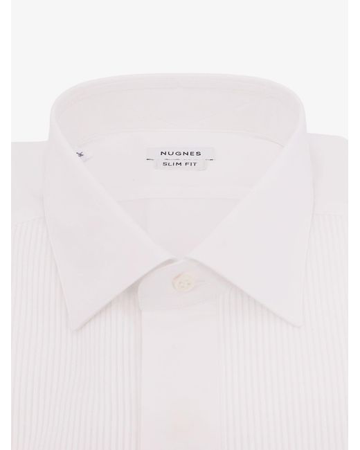 NUGNES 1920 White Cotton Shirt for men