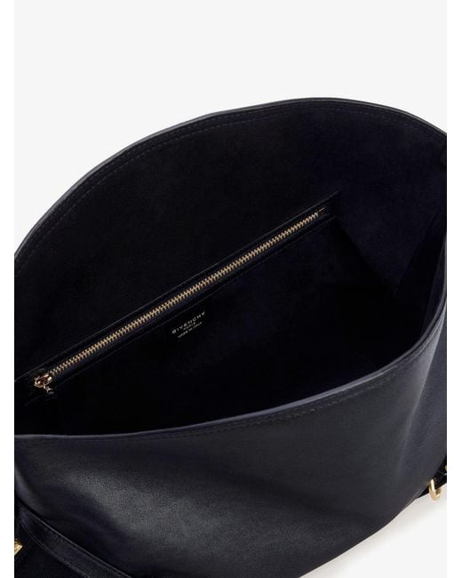 Givenchy Black Voyou Medium Leather Shoulder Bag