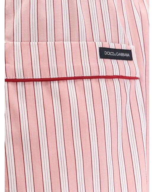 Dolce & Gabbana Pink Dolce & Gabbana Pyjamas Cotton And Silk Trousers