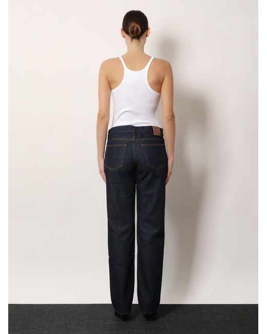 Totême Blue Totême Logo Patch Straight-Leg Jeans