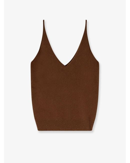 Mes Demoiselles Brown Fluff Wool Blend Top