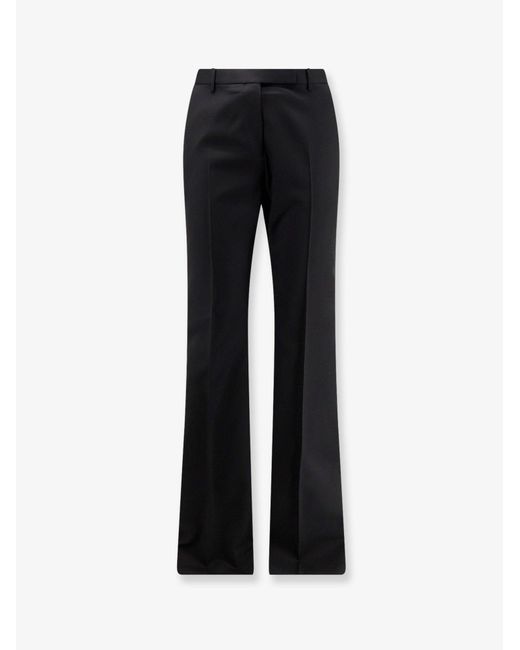 Tom Ford Black Wool And Silk Trousers