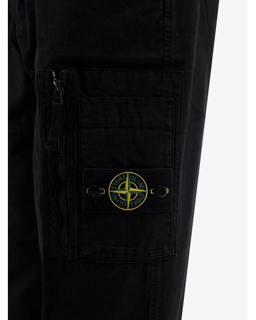Stone Island Blue Organic Cotton Trousers for men