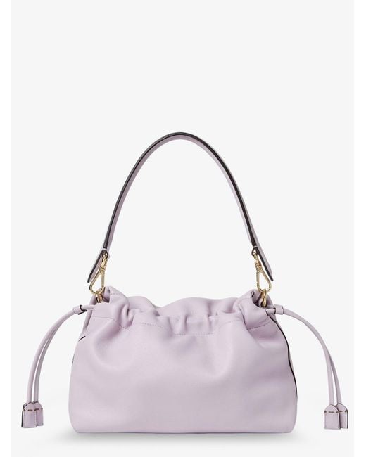 Fendi Purple Mamma Baguette Medium Leather Crossbody Bag