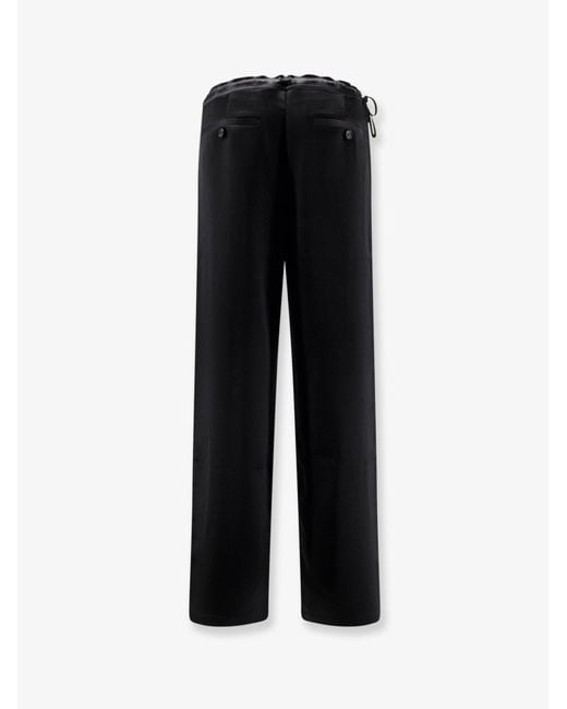 TONYWACK Black Satin Trousers