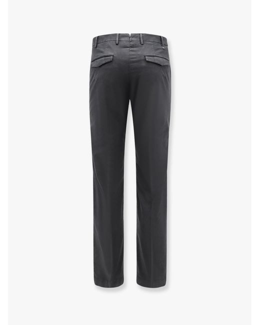 PT Torino Gray Style Stretch Cotton Master Fit Trousers for men