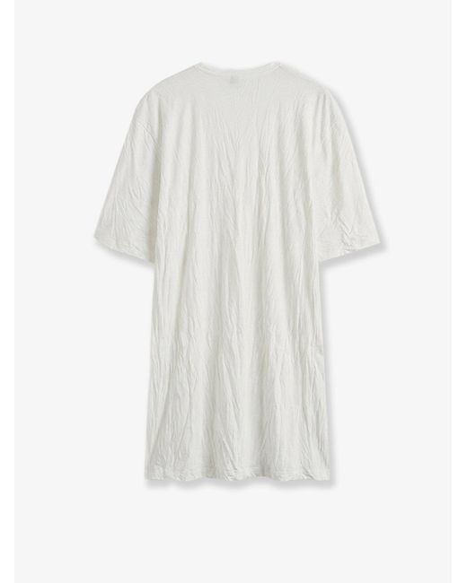Totême  White Relaxed Fit Short Cotton Blend Dress