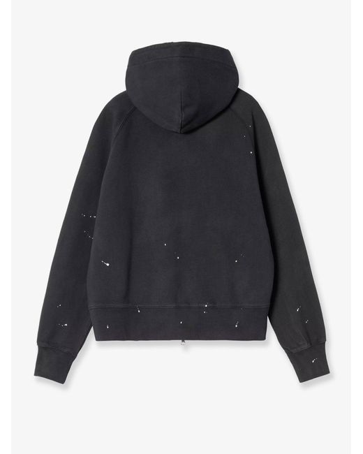 Carhartt Black Hooded Painter Cotton Sweatshirt With Front Embroidered Logo