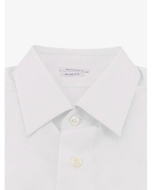 NUGNES 1920 White Cotton Shirt for men