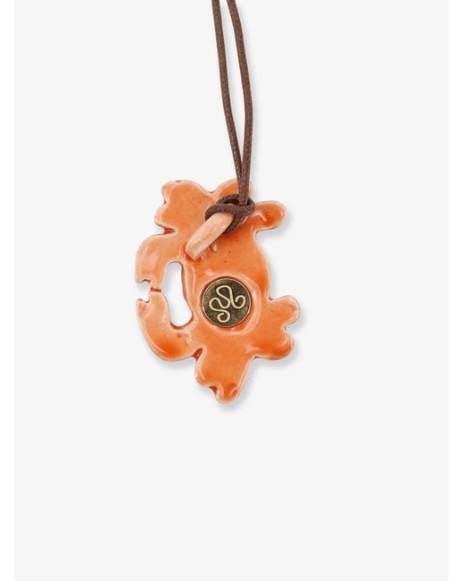 MATA STUDIO White Granchio Glazed Ceramic Necklace