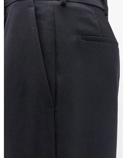 Saint Laurent Black Fluid Tailored Certified Wool Trousers for men