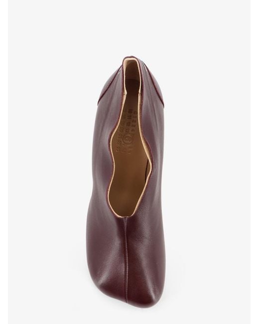 MM6 by Maison Margiela Purple Leather Pump With Iconic Anatomic Toe