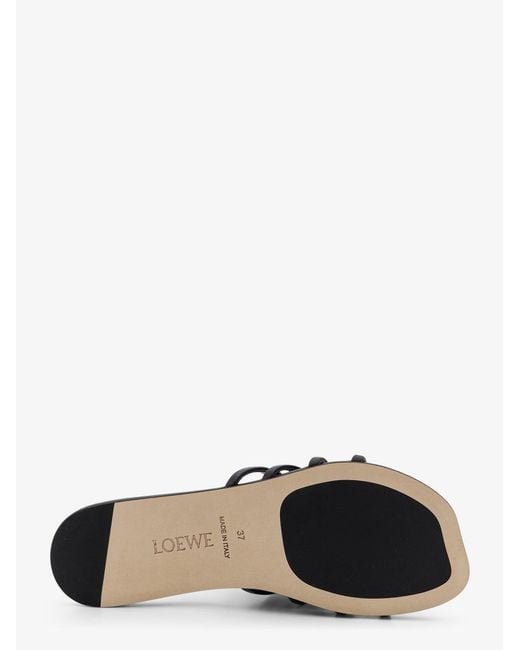 Loewe White Paula's Ibiza-Aangram Petal Leather Sandals