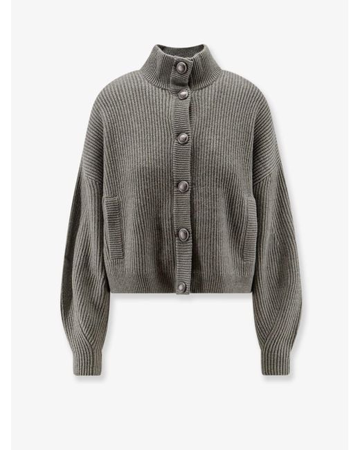 Brunello Cucinelli Gray Cashmere Cardigan