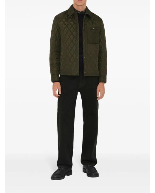 Giacca Trapuntata di Burberry in Green da Uomo