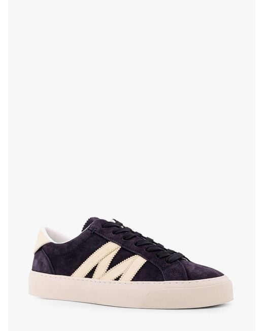 Moncler White Low-Top Leather Sneakers for men