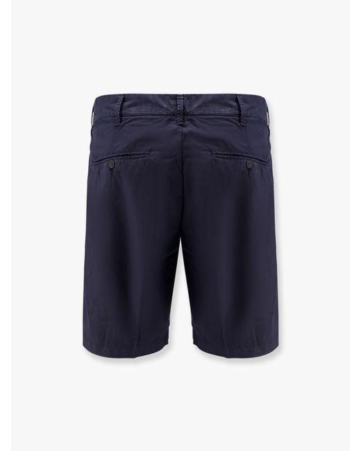 NUGNES 1920 Blue Regular Fit Cotton Bermuda Shorts for men