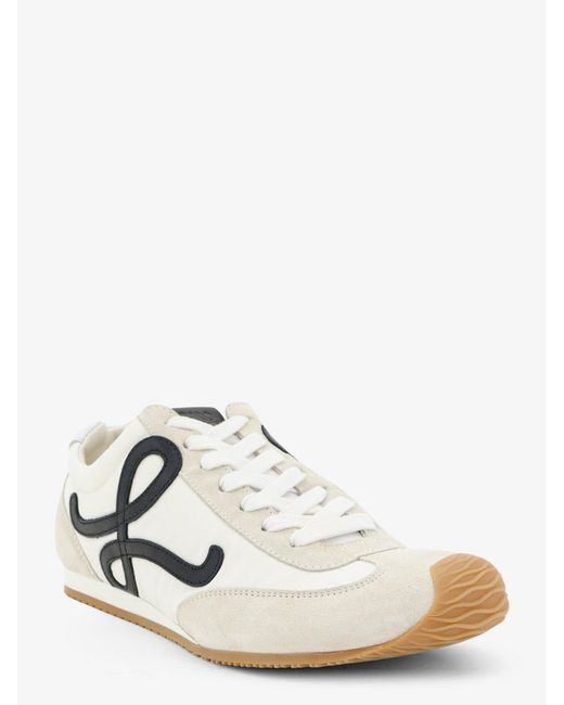 Loewe White Ballet Runner 2.0 Nylon Sneakers With Side Logo