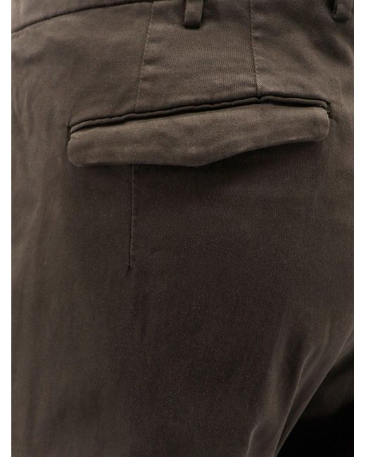 PT Torino Gray Style Stretch Cotton Master Fit Trousers for men