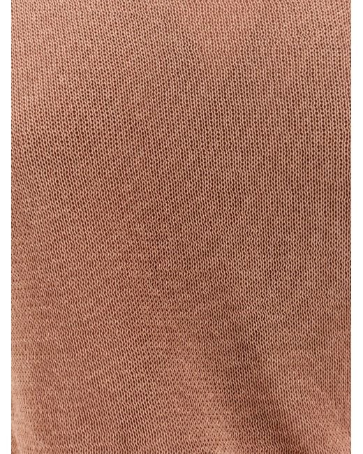 Semicouture Brown Cotton Sweater